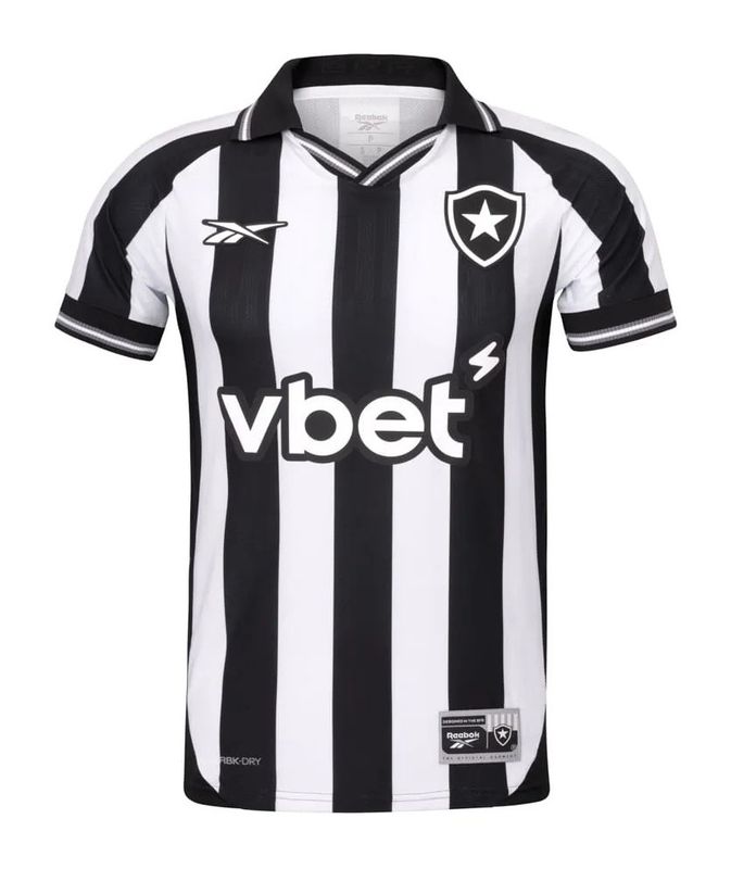 Botafogo 2025/26 Home Jersey – Iconic Black &amp; White Football Shirt