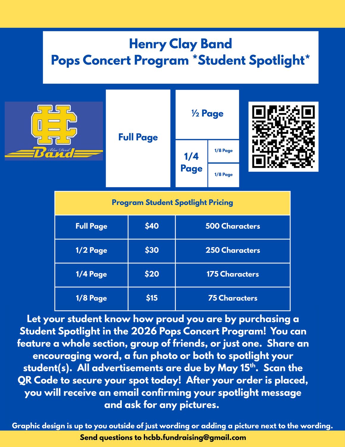 Pops Concert Program "Student Spotlight" Ad