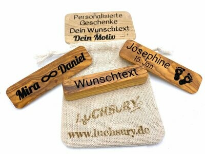 Personalisierbare Schlüsselanhänger Holz