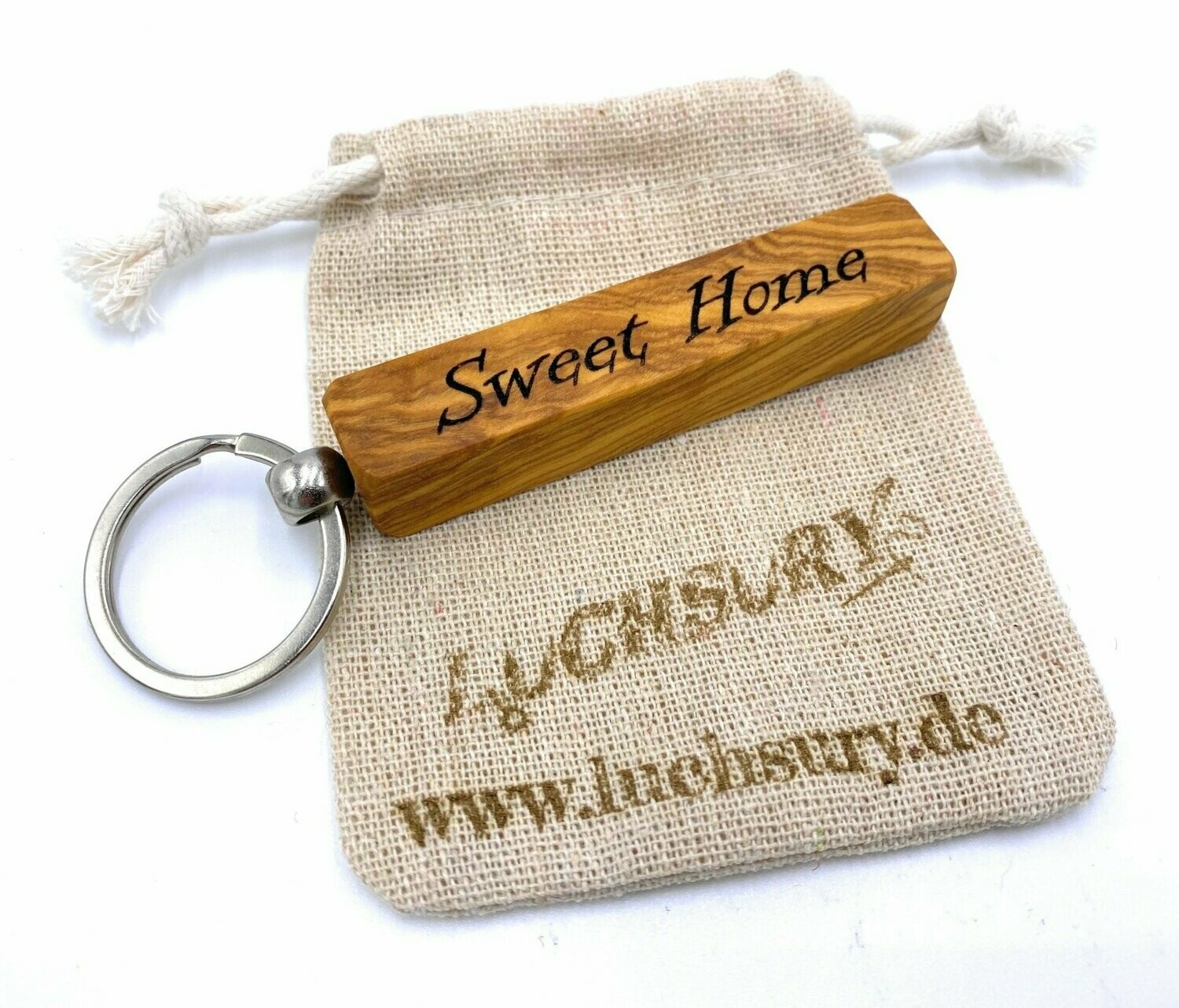 Schlüsselanhänger Holz-Olive- Sweet Home