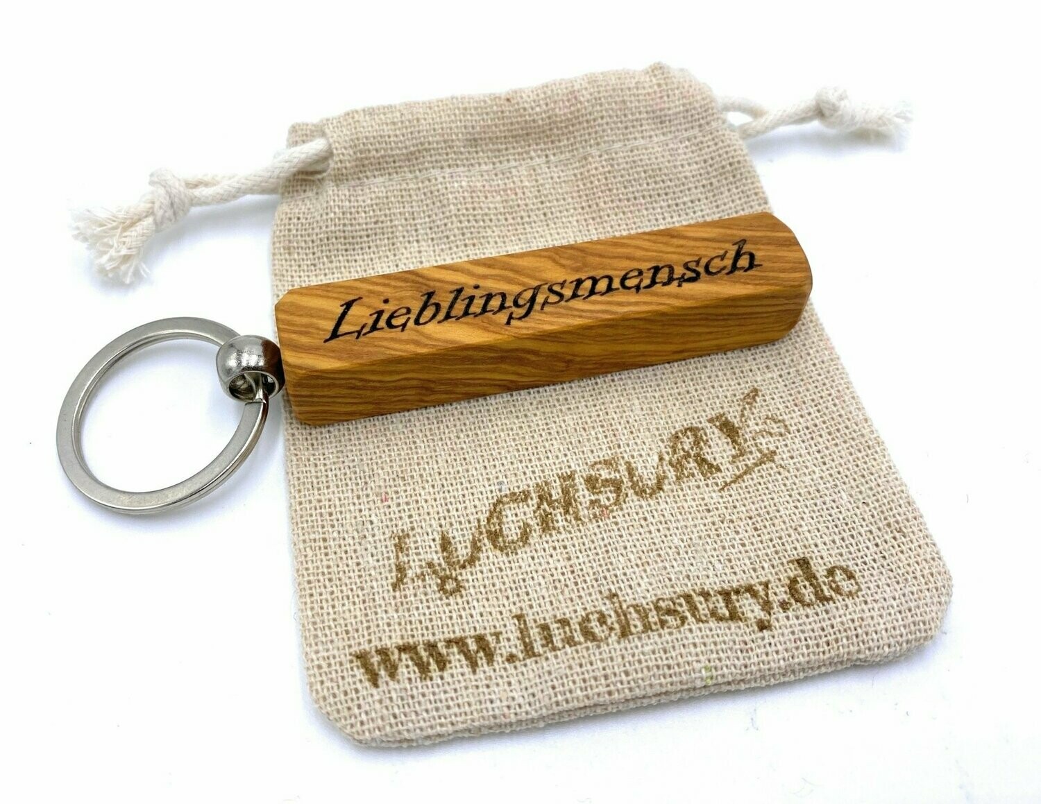 Schlüsselanhänger Holz-Olive- Lieblingsmensch
