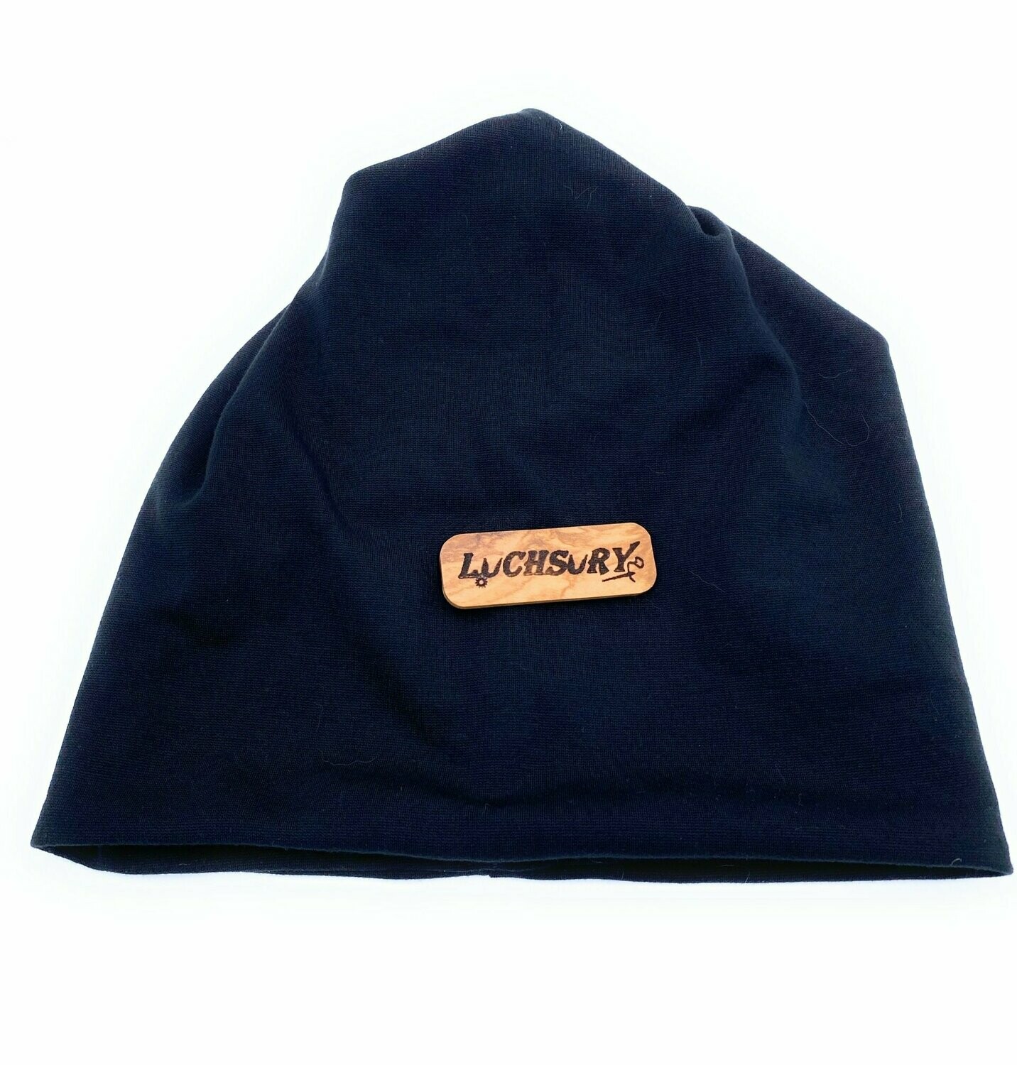 Pferdeschwanz Mütze / Zopfmütze Mütze Beanie - Schwarz