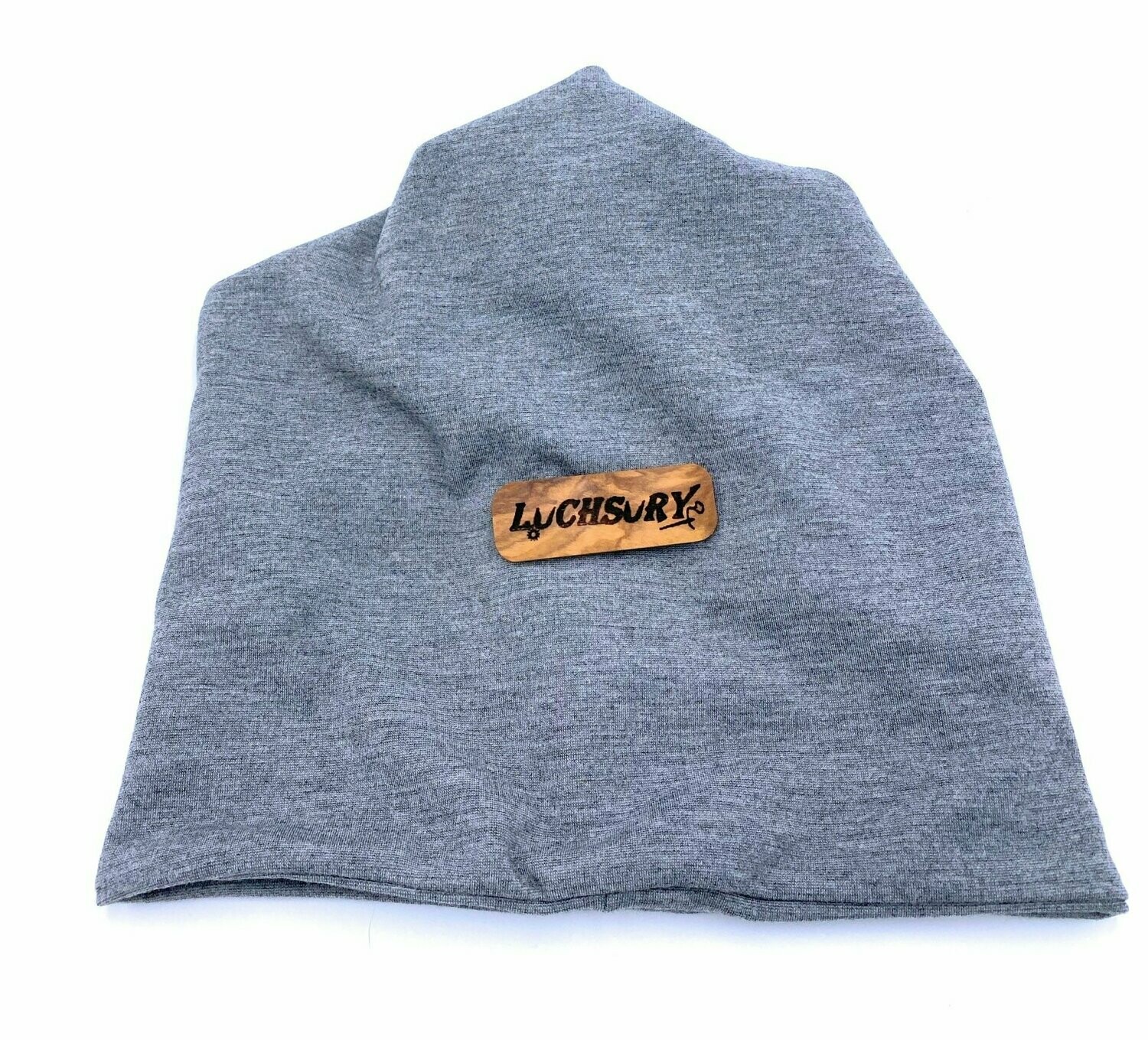 Pferdeschwanz Mütze / Zopfmütze Mütze Beanie - grau meliert