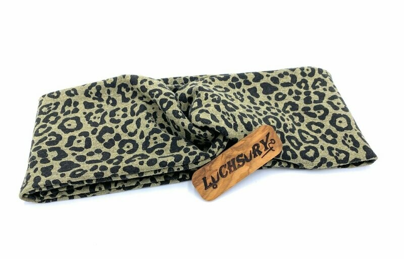 "Turban" - Style Band _Khaki_Leoprint