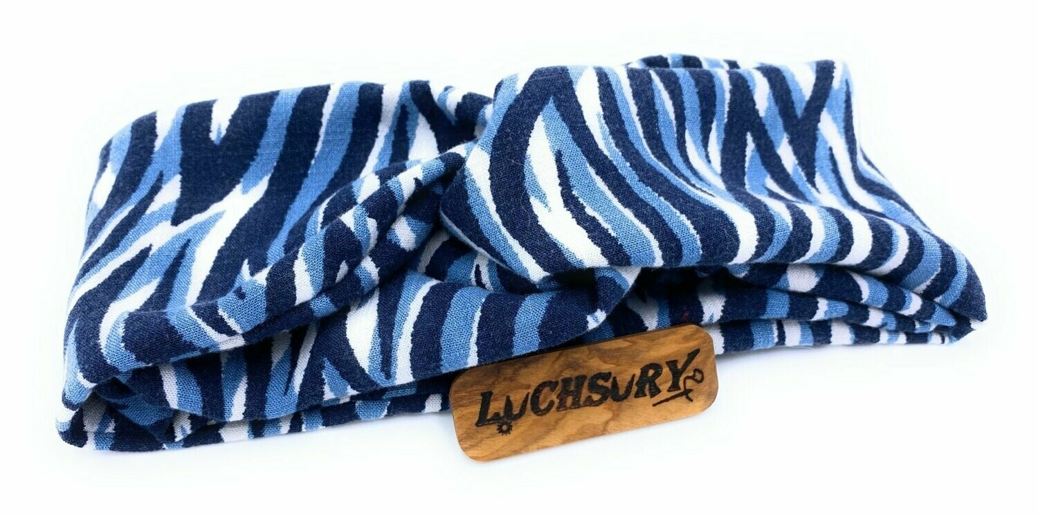 "Turban" - Style Band _Blautöne_Tiger