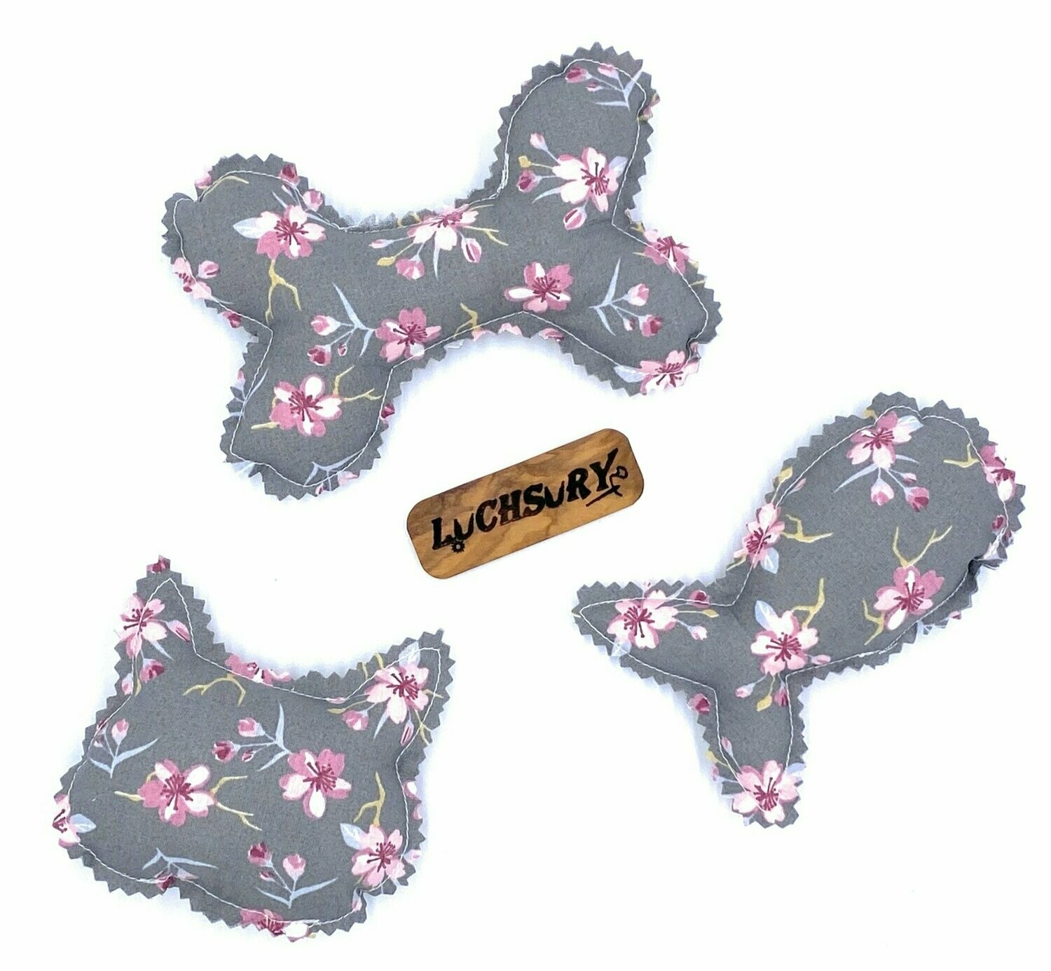 Katzenspielzeug Trio Stoff - Kirschblüte
