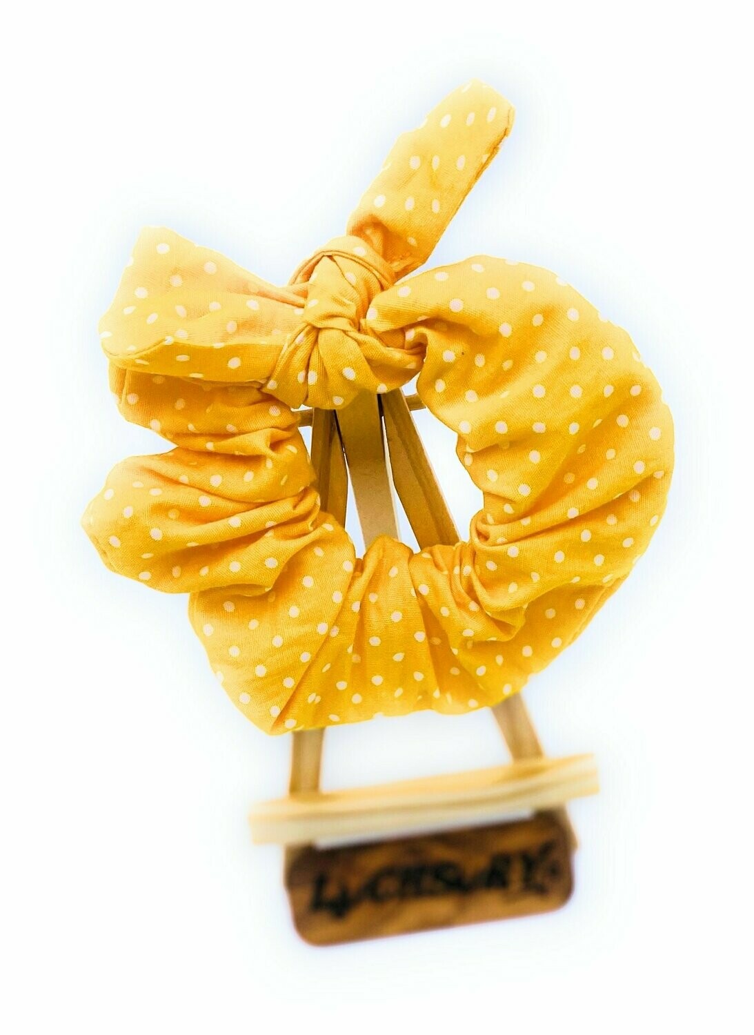 Haargummi / Scrunchies-DOTS Gelb