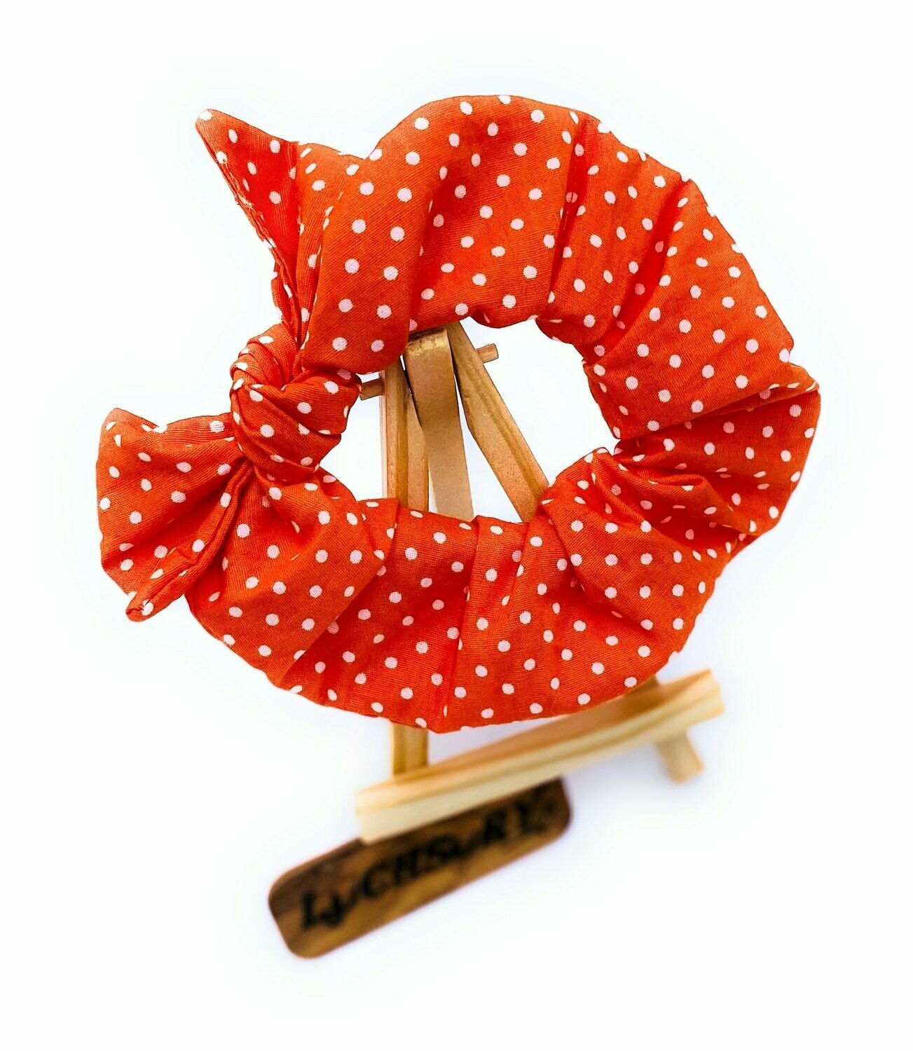Haargummi / Scrunchies-DOTS Orange