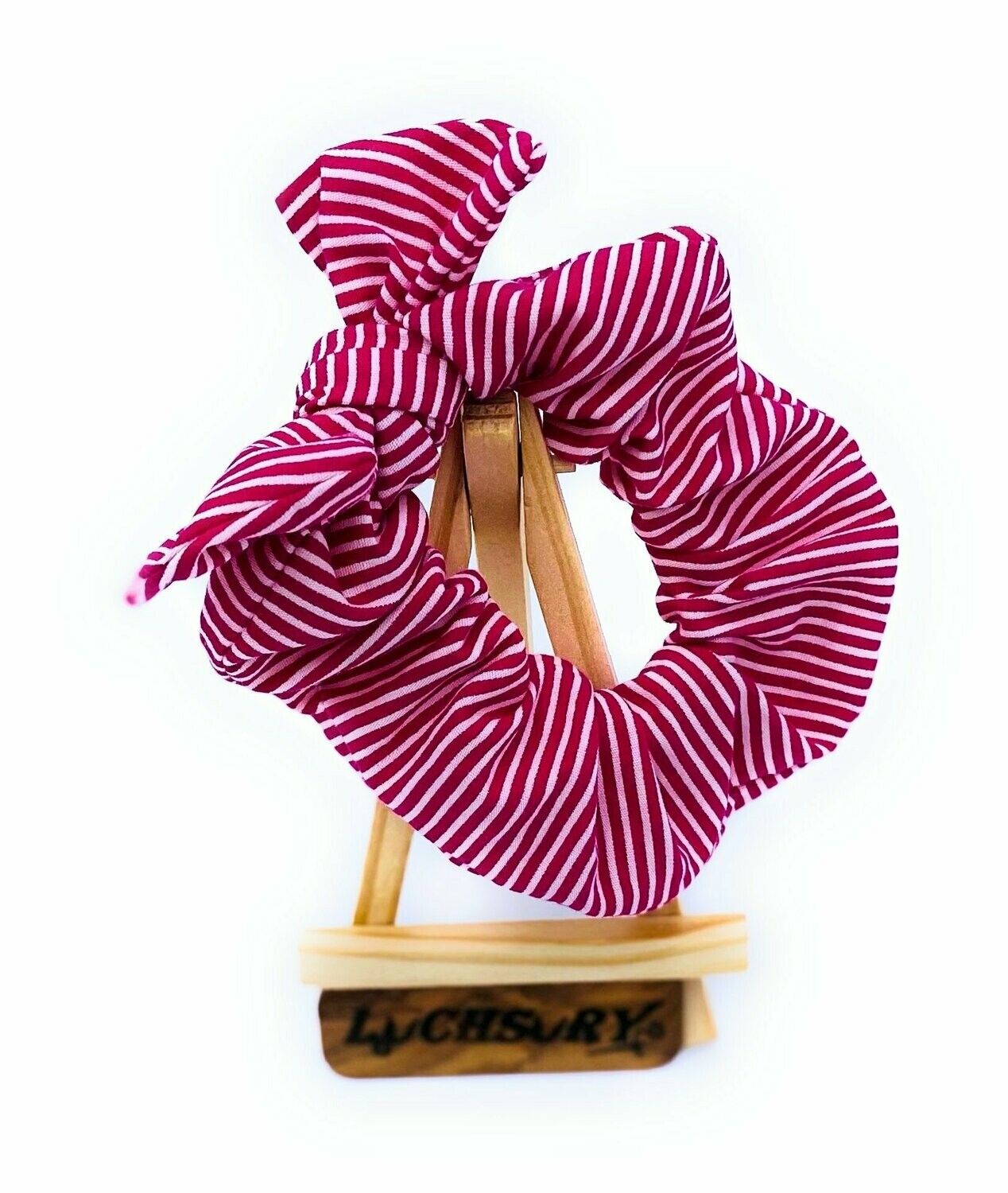 Haargummi / Scrunchies-Streifen-Pink  fein