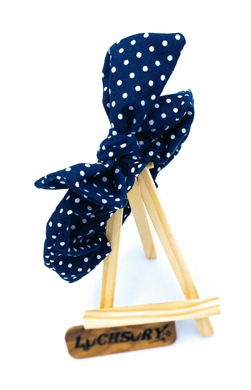 Haargummi / Scrunchies-DOTS Dunkelblau