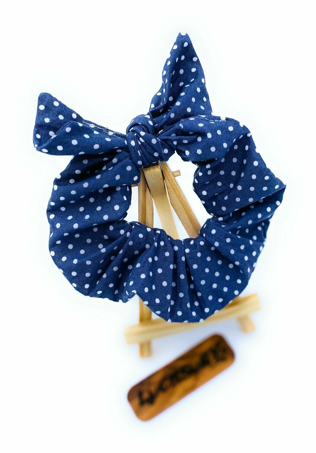 Haargummi / Scrunchies-DOTS Grau