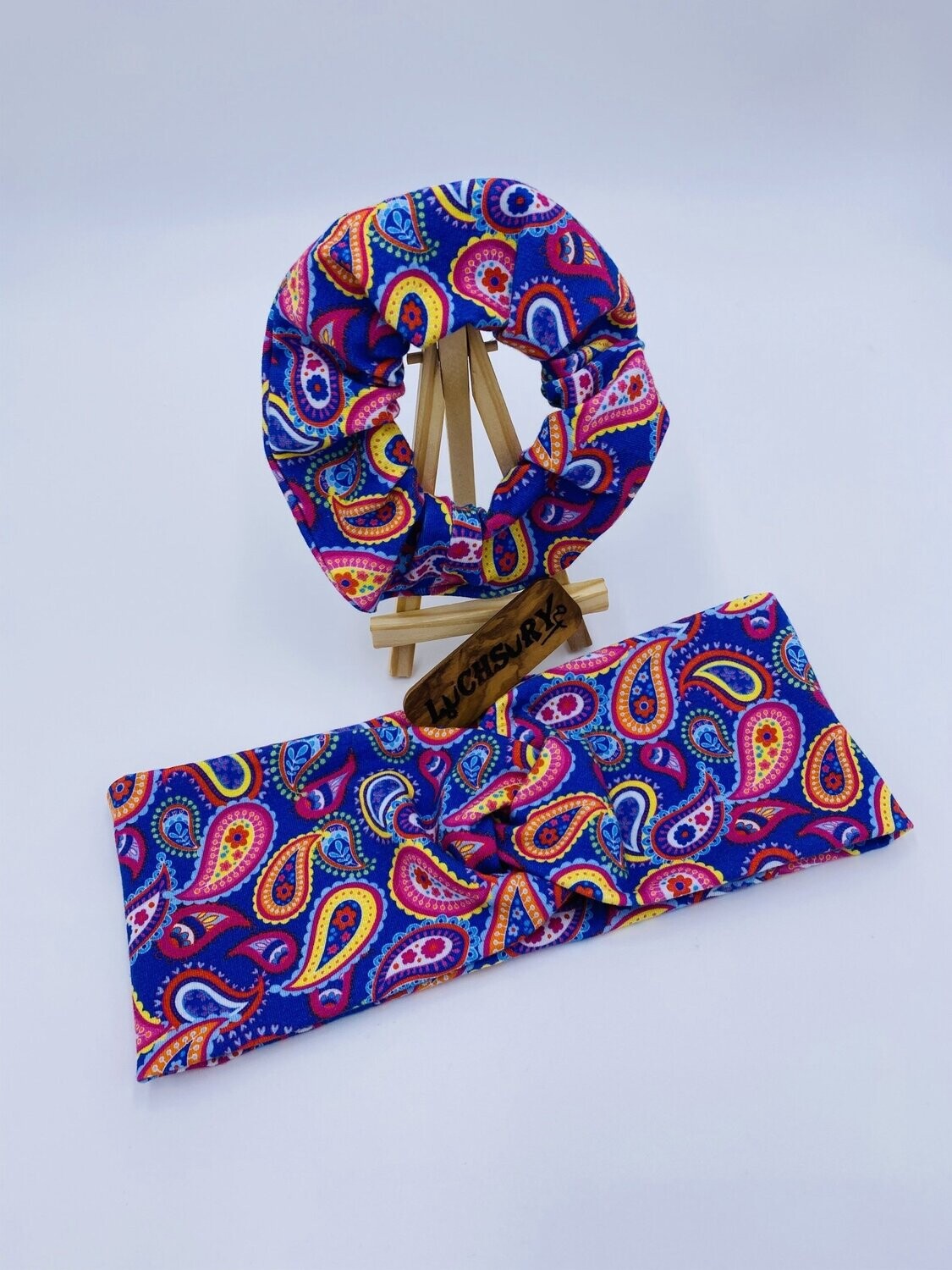 Knotenhaarband /Stirnband mit Scrunchie im Set