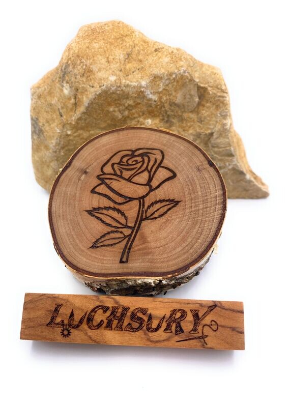 Birkenscheibe "Rose"