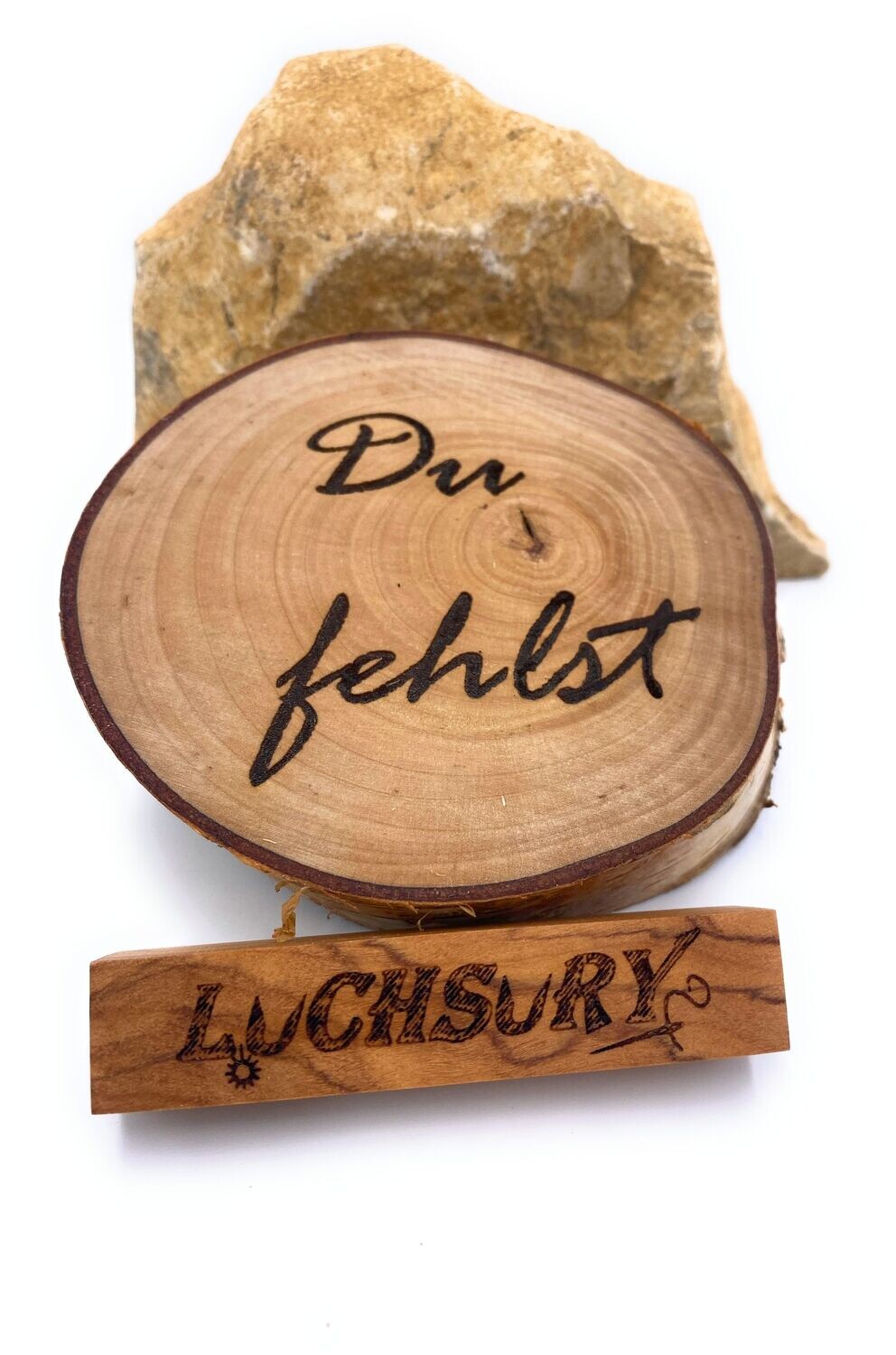 Birkenscheibe "Du fehlst"