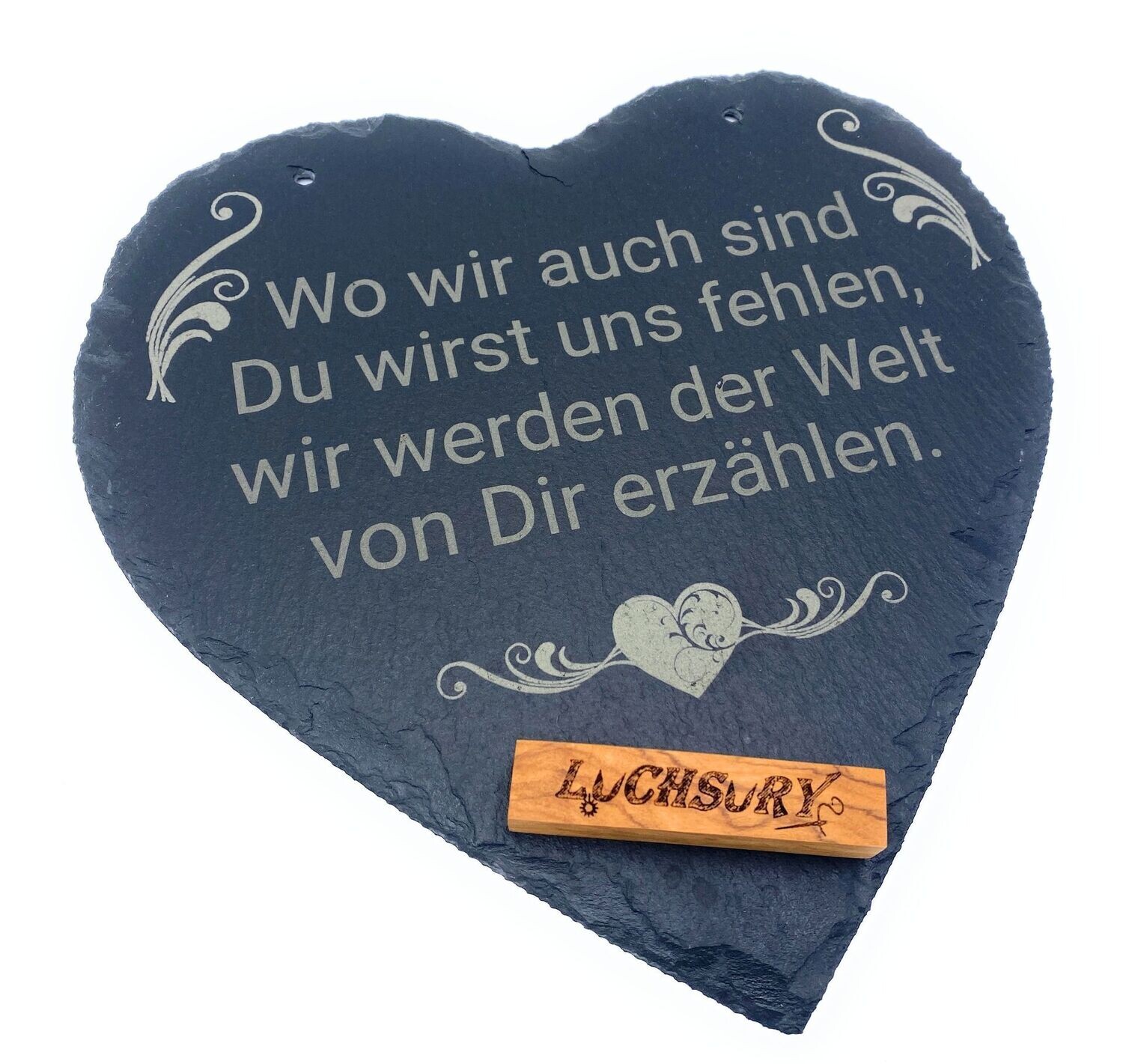 Schieferherz L "Wo wir auch sind"