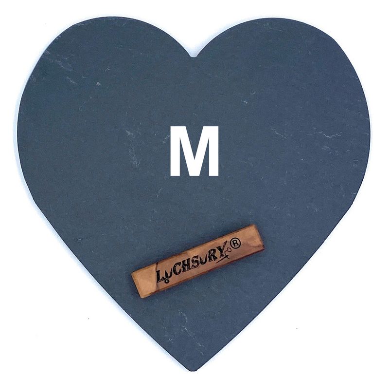 Schieferherz Personalisiert Größe M