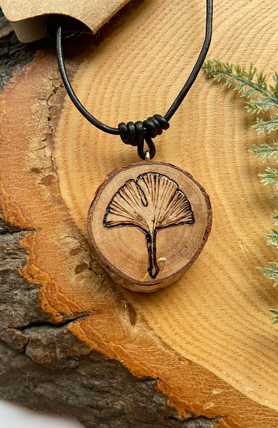 Ginkgo Leaf Pendant