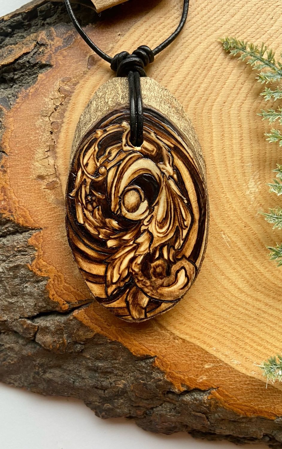 Pyrography Pendant