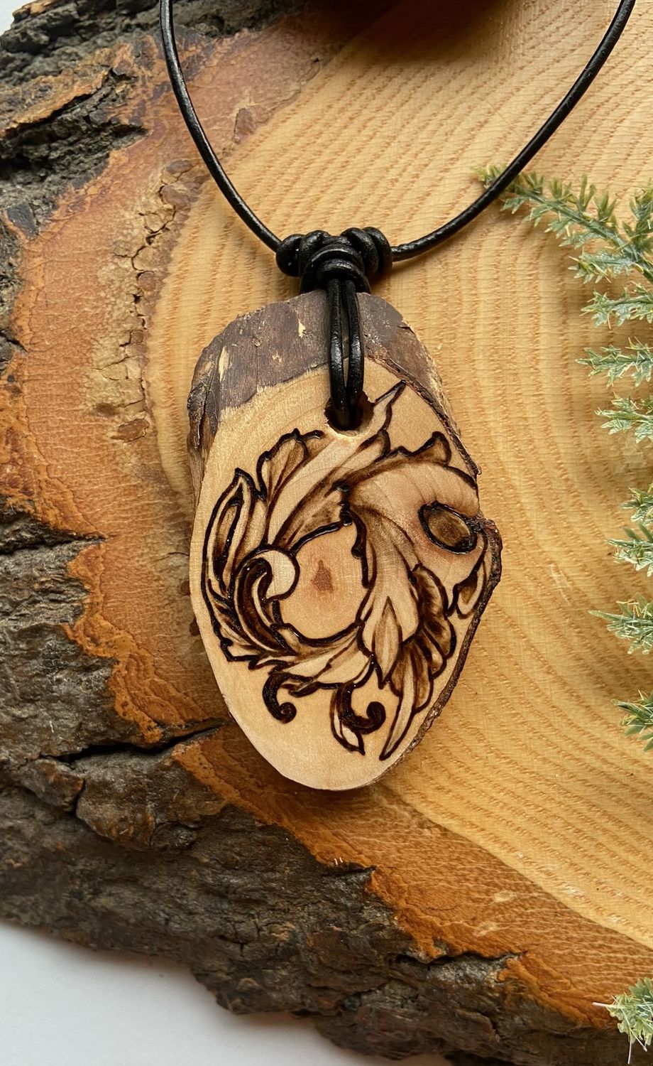 Pyrography Pendant
