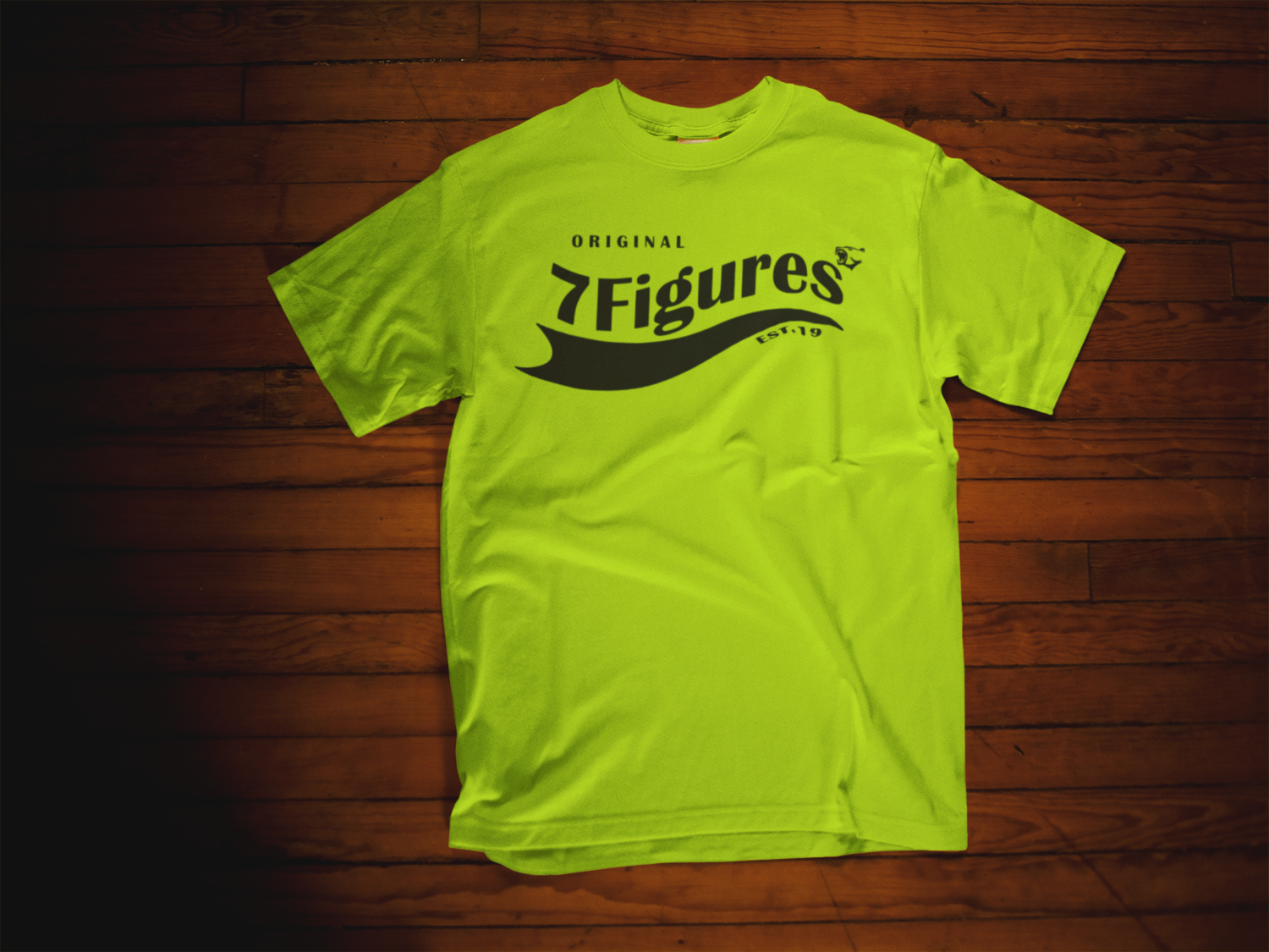 Neon Green Original 7figures T Shirt