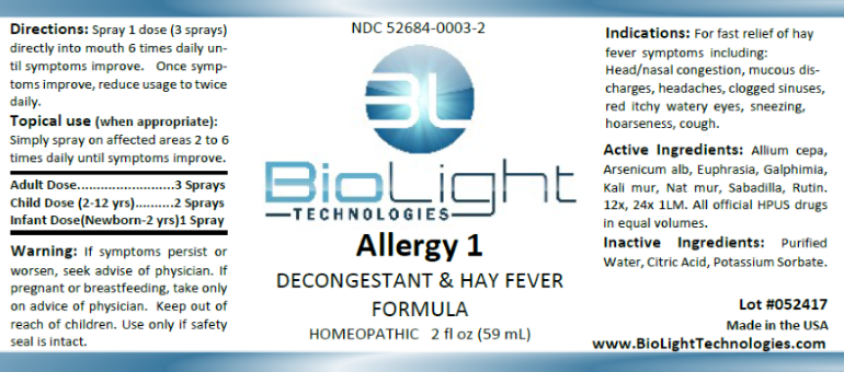 BioLight: Allergy 1  (USPS shipping included)