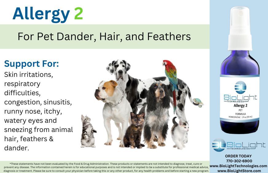 BioLight: Allergy 2 - Pet Hair & Feathers Formula (USPS shipping included)