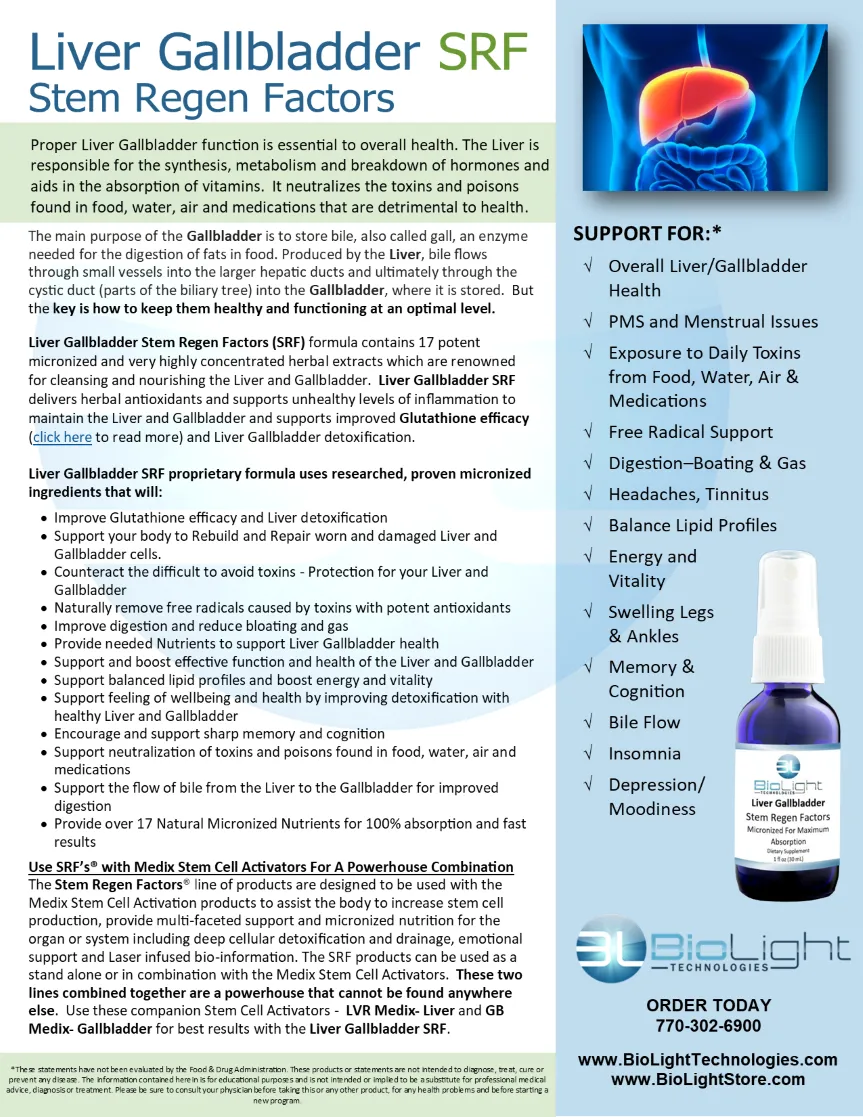 BioLight: Liver Gallbladder SRF (USPS shipping included)