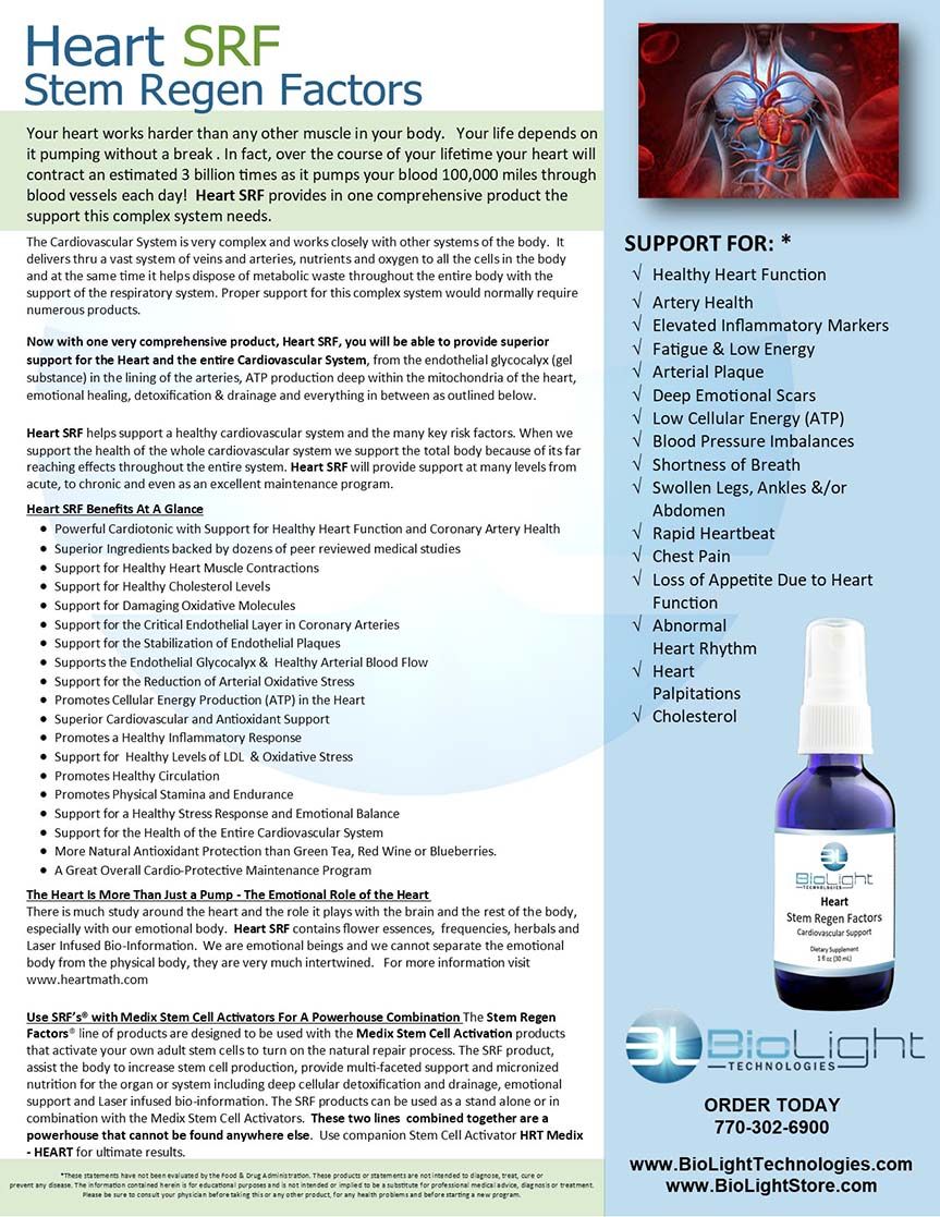 BioLight: Heart SRF (USPS shipping included)