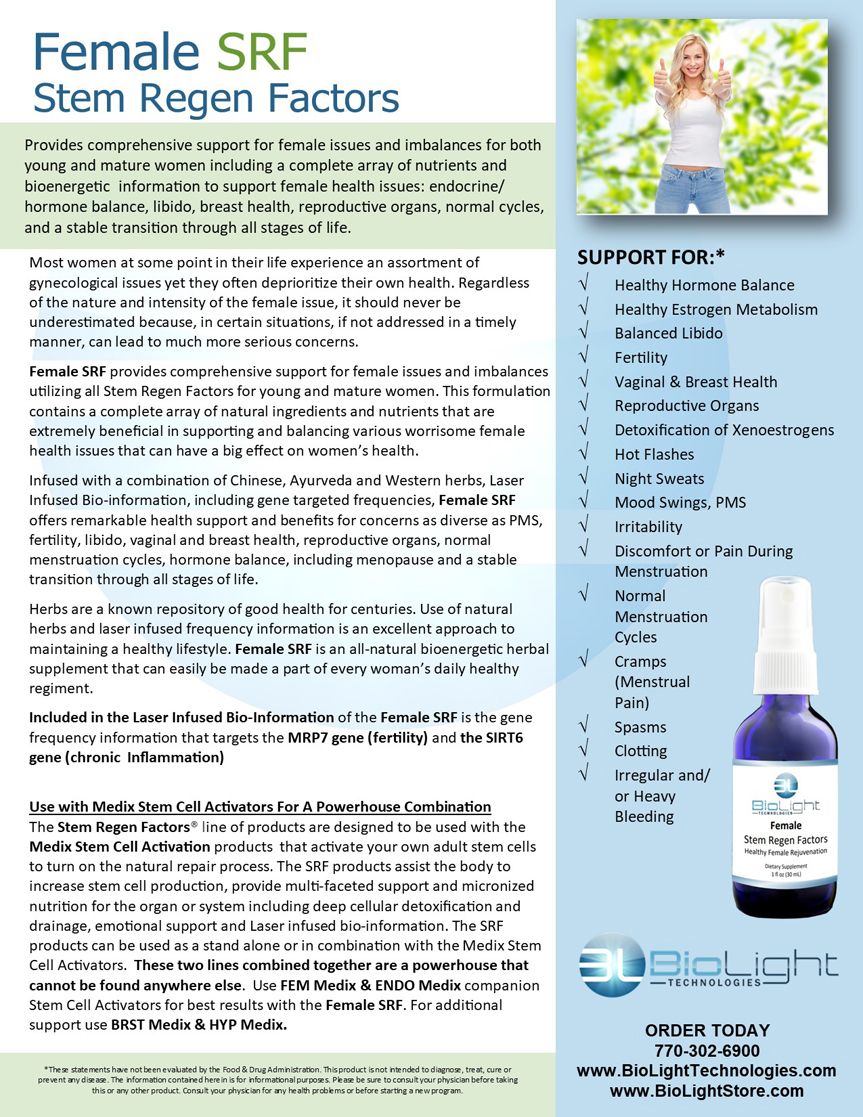 BioLight: Female SRF (standard USA shipping included)