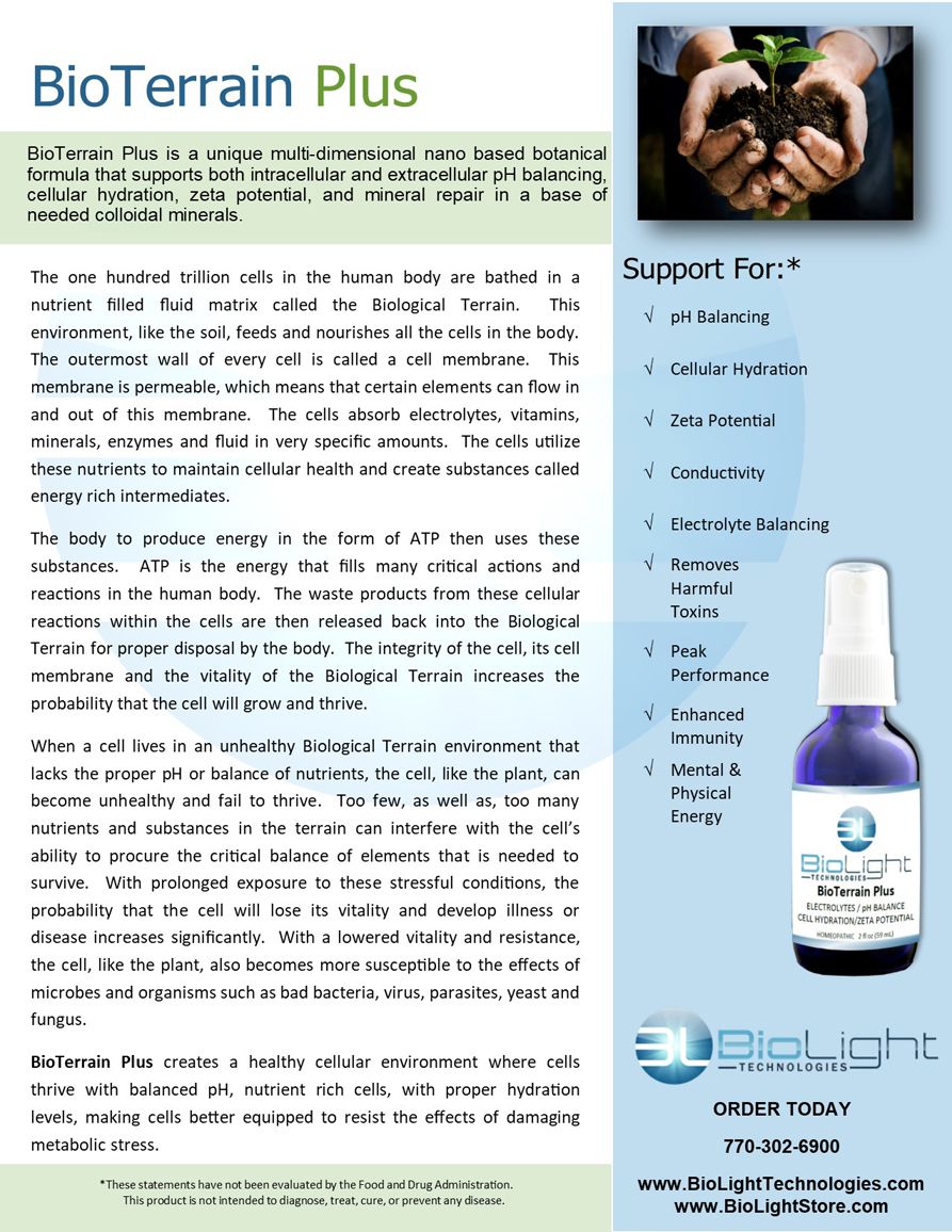 BioLight: BioTerrain Plus - Mineral & Hydration Formula (USPS shipping included)