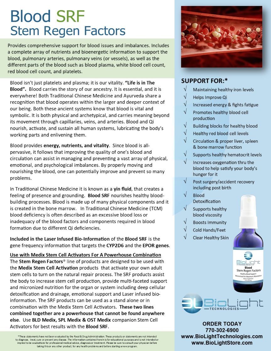 BioLight: Blood SRF (USPS shipping included)