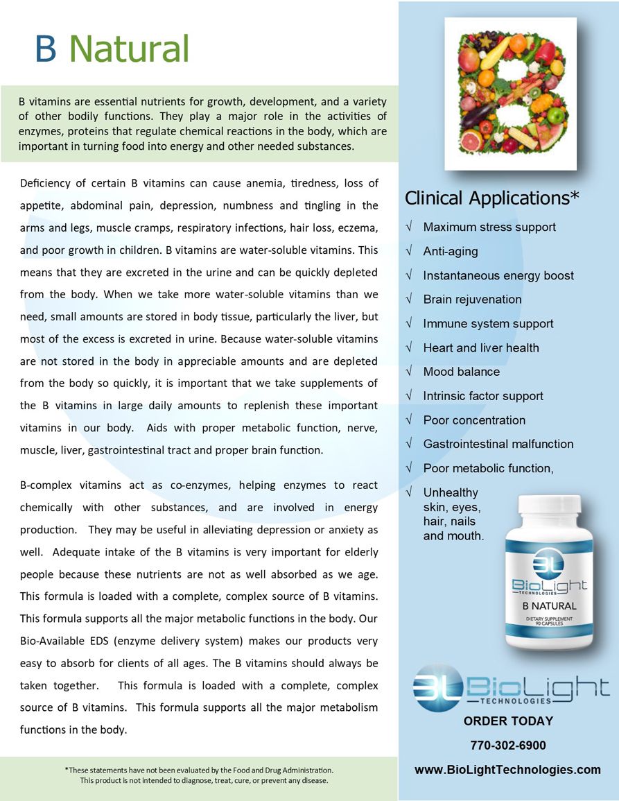 BioLight: B Natural (USPS shipping included)