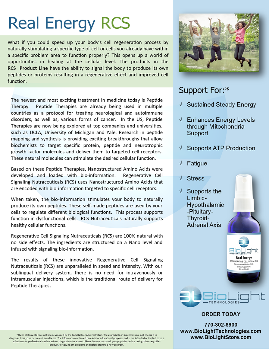 BioLight: Real Energy RCS (USPS shipping included)