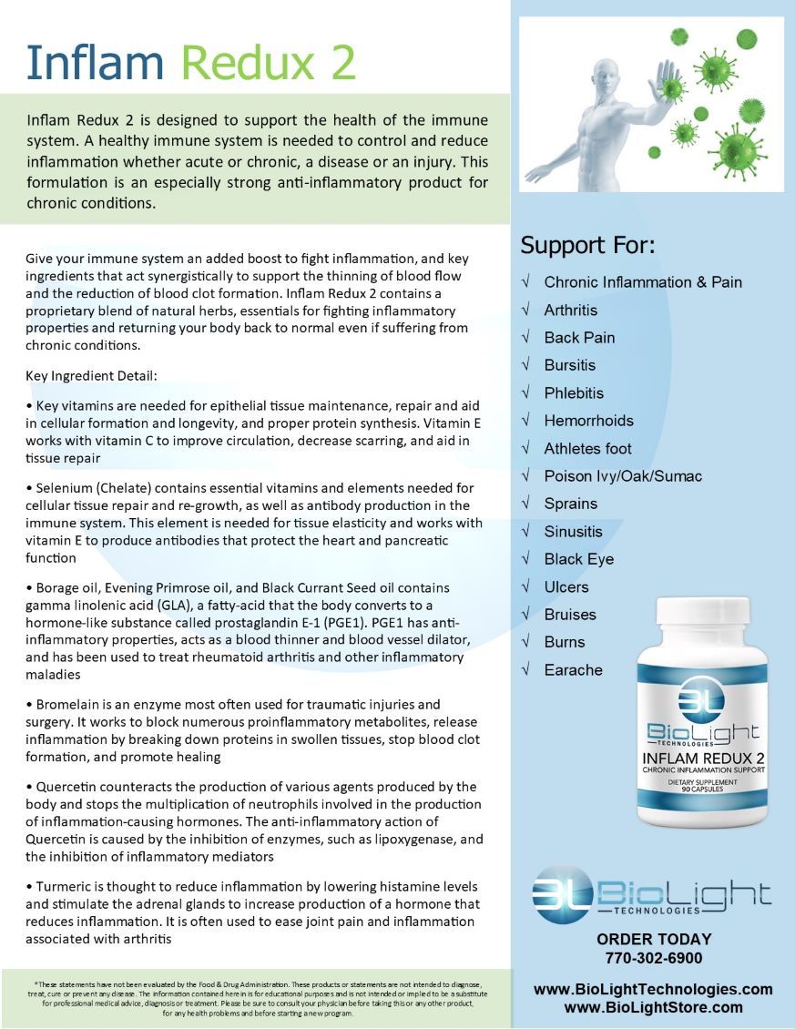 BioLight:  Inflam Redux 2 (USPS shipping included)