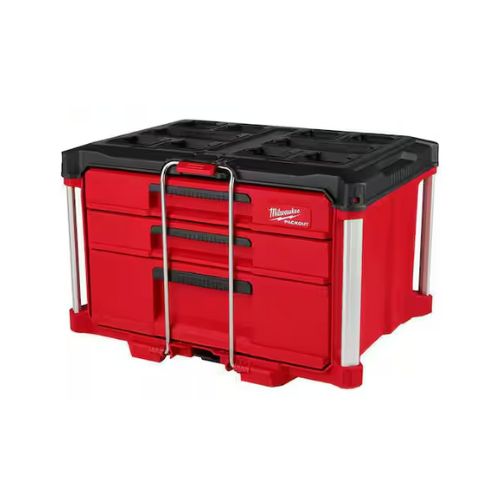 Milwaukee PACKOUT 22 in. Modular 3-Drawer Multi Drawer Tool Box with Metal Reinforced Corners and 50 lbs. Capacity