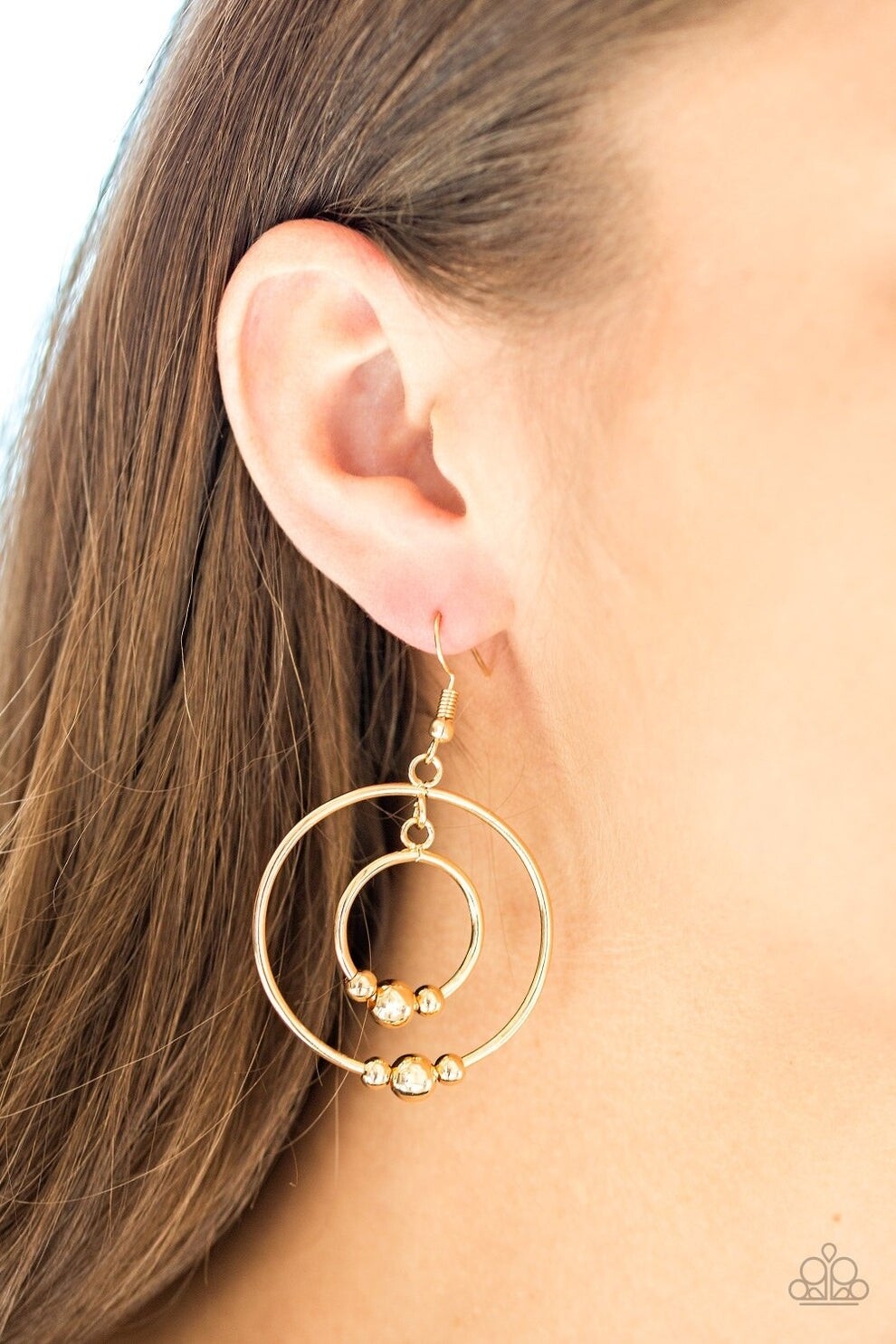 Paparazzi Center of Attraction Gold Earrings