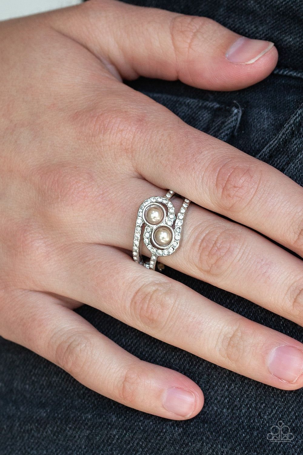 Paparazzi Collect Up Front Brown Ring