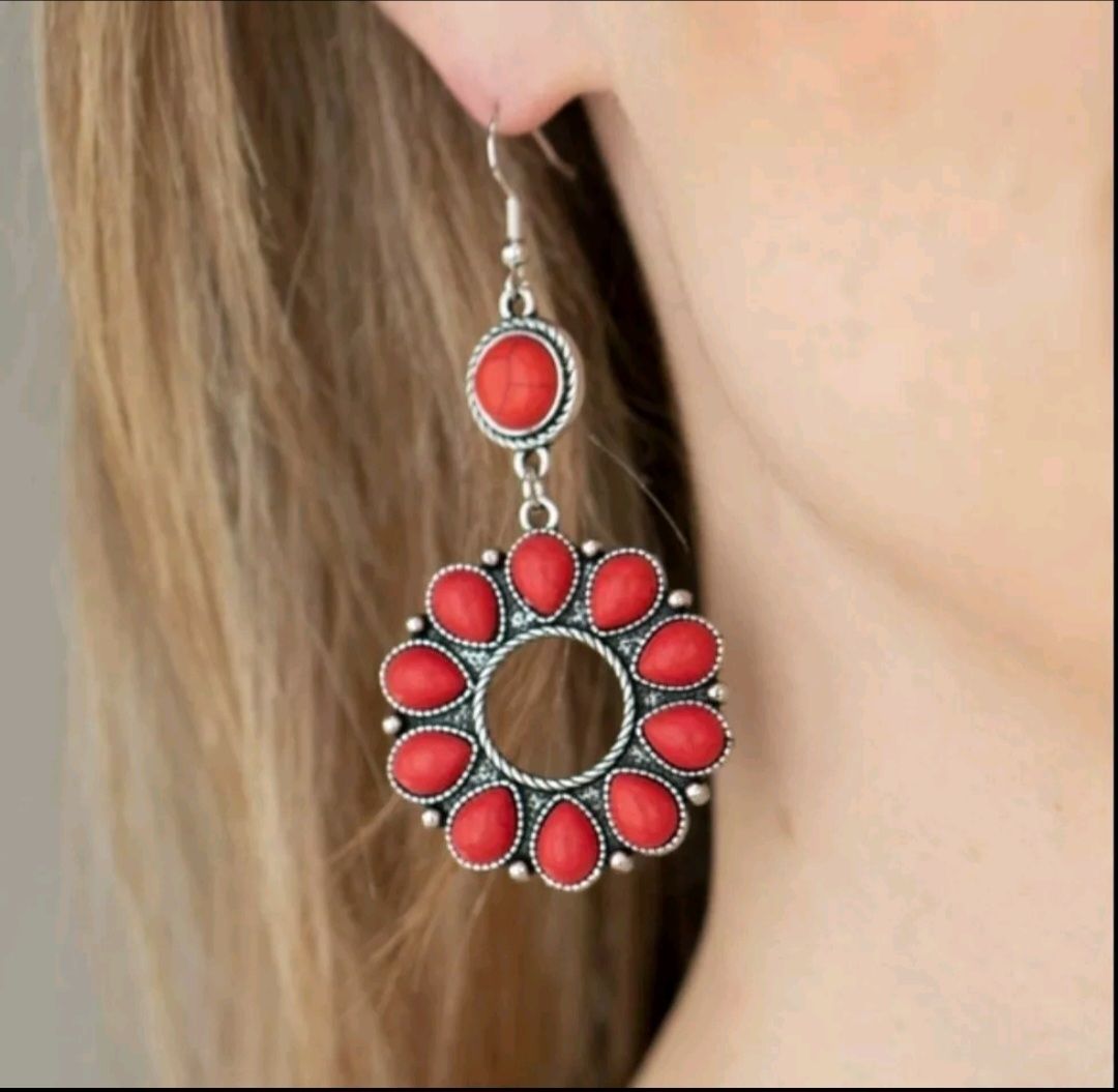 Paparazzi “Back At The Ranch” - Red Earrings