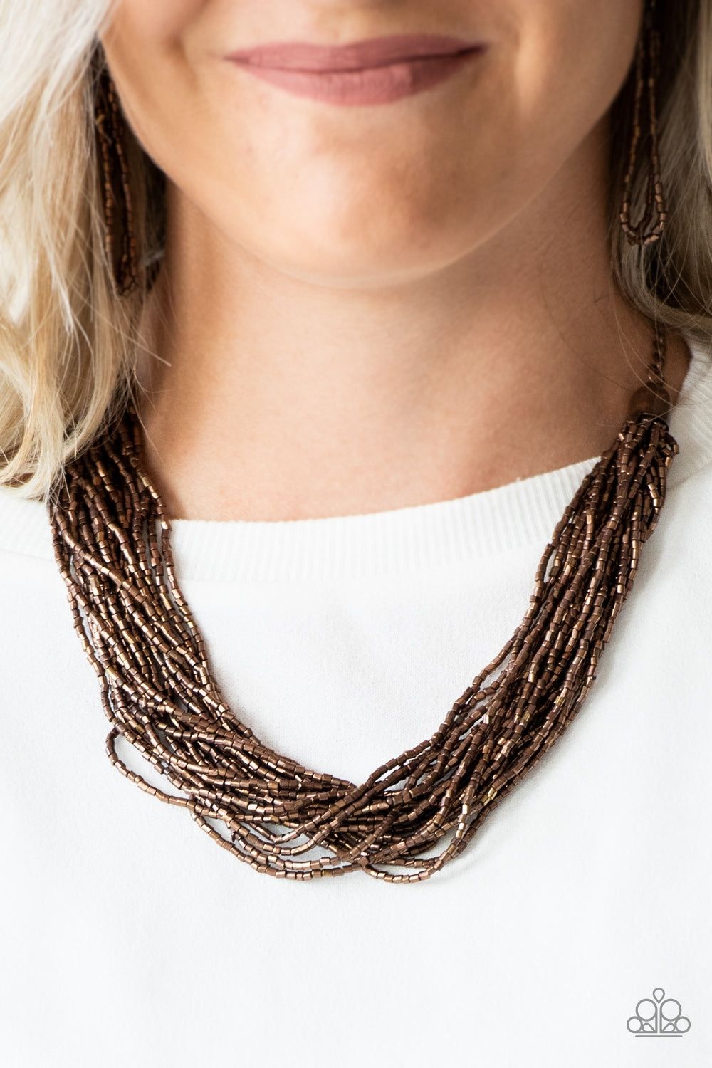 Paparazzi The Speed of Starlight Copper Necklace/Earrings Set