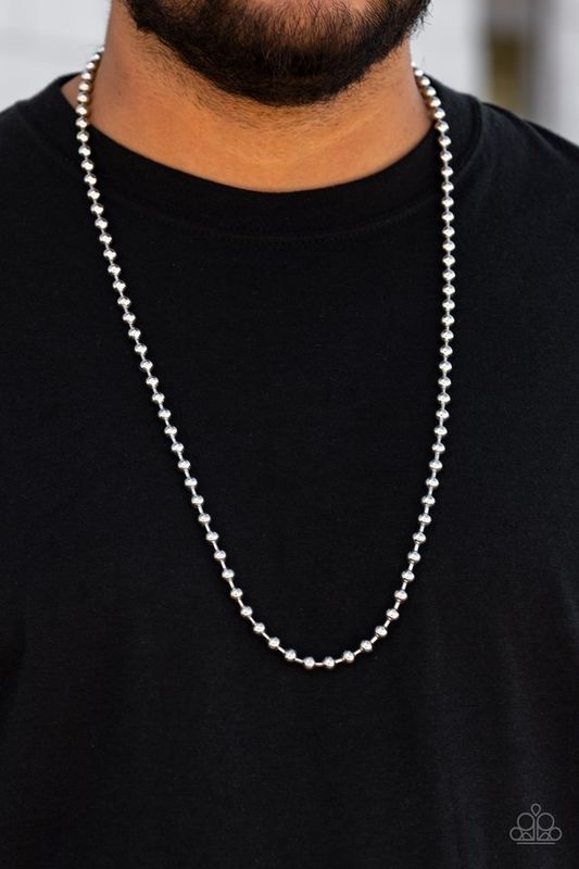 Paparazzi Mardi Gras Madness Men&#39;s Silver Necklace