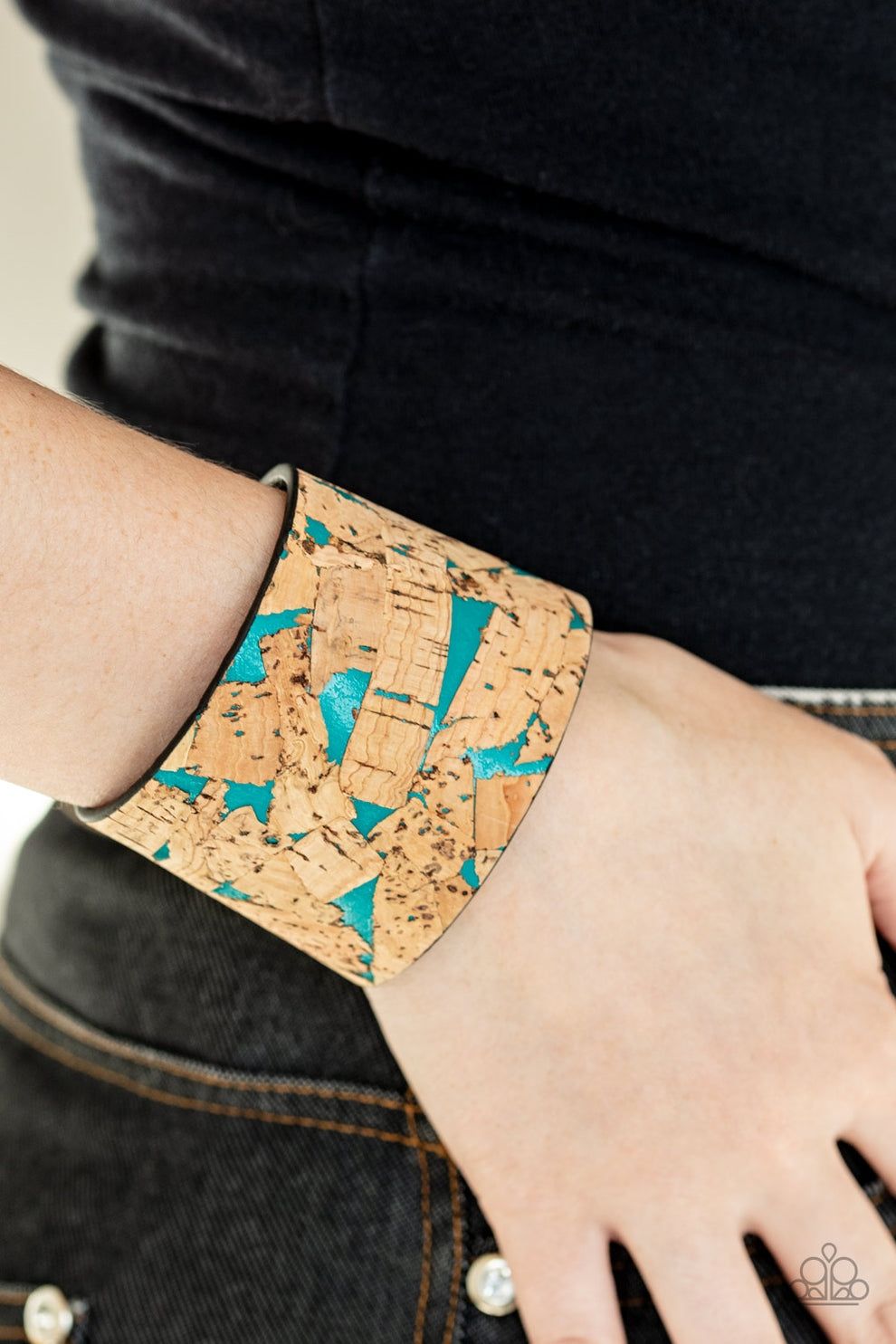Paparazzi Cork Congo Blue Urban Bracelet