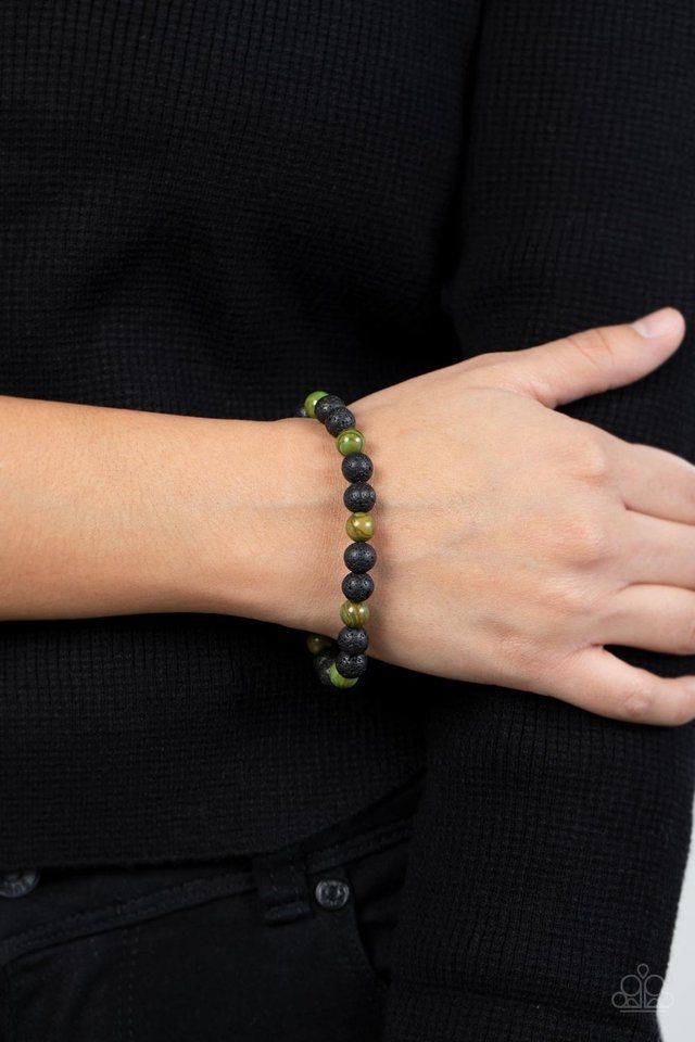 Paparazzi Molten Mogul Green Bracelet