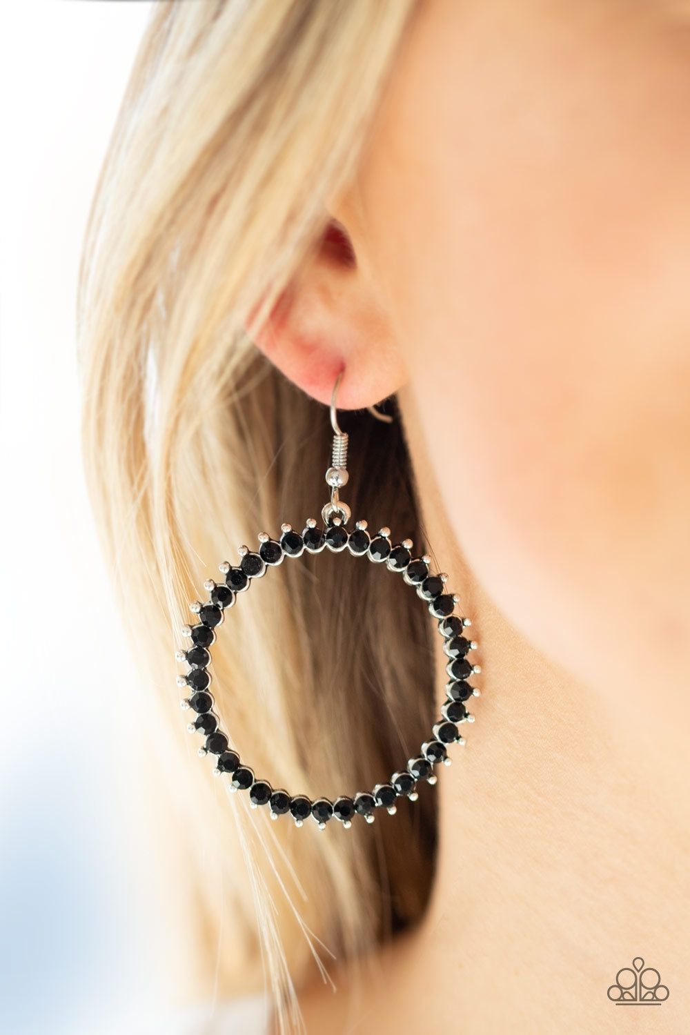Paparazzi Spark Their Attention Black Earrings