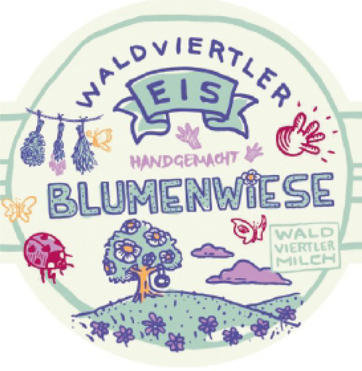 Blumenwiese Eis im Pappbecher 120ml