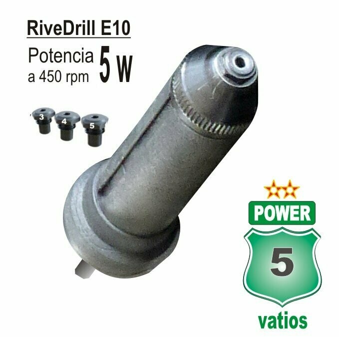 RiveDrill E10, remachadora para bricolaje. Precio con IVA inc.