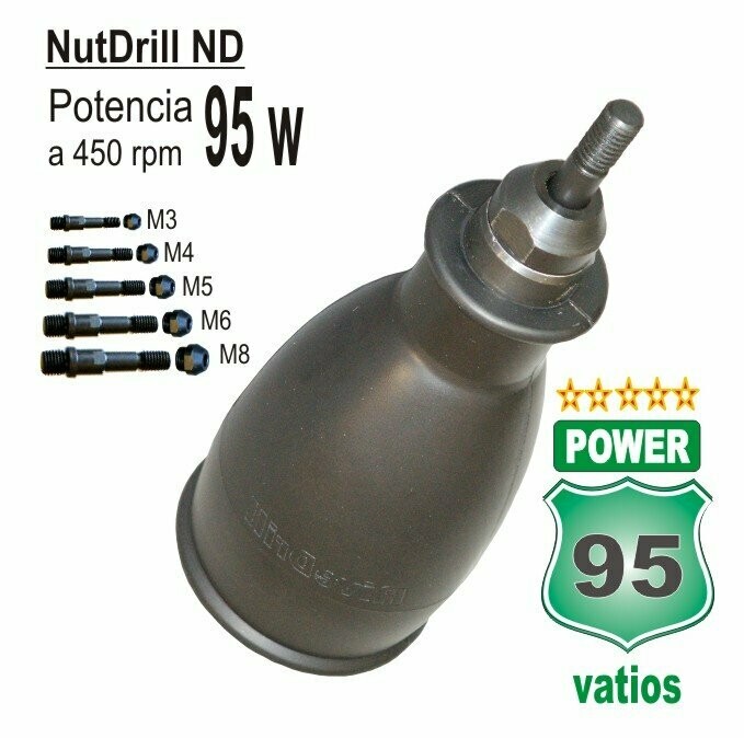 NutDrill, remachadora para taladro de insertos roscados desde M-3 a M-8. Precio con IVA inc.
