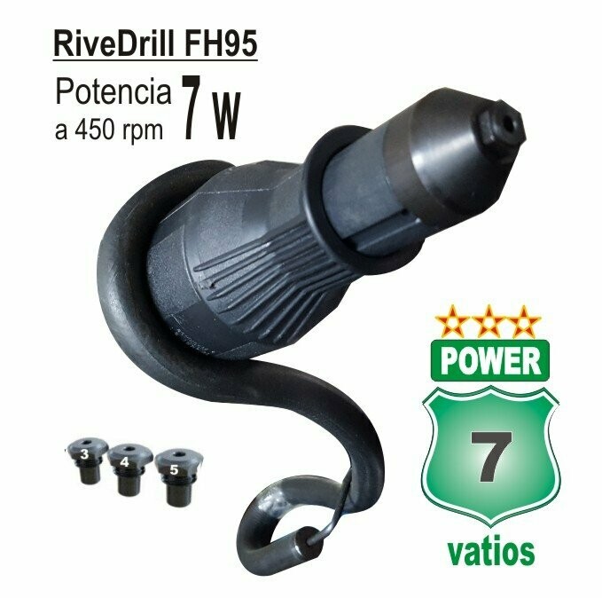 RiveDrill FH95 con sujección de mano libre, Precio con IVA incluido