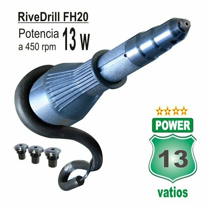OFERTA Mano libre RiveDrill FHE20 Remachadora para taladro. Precio con IVA inc.