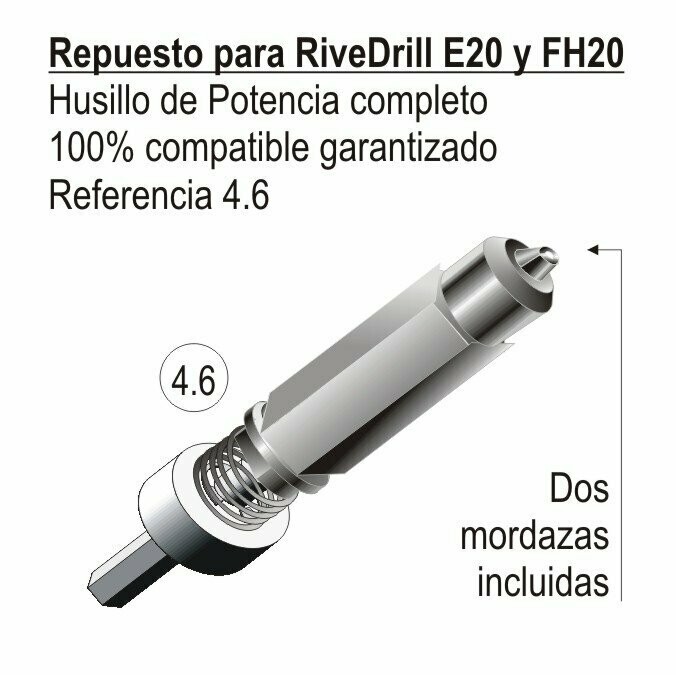 Repuesto Husillo de potencia completo para RiveDrill E20