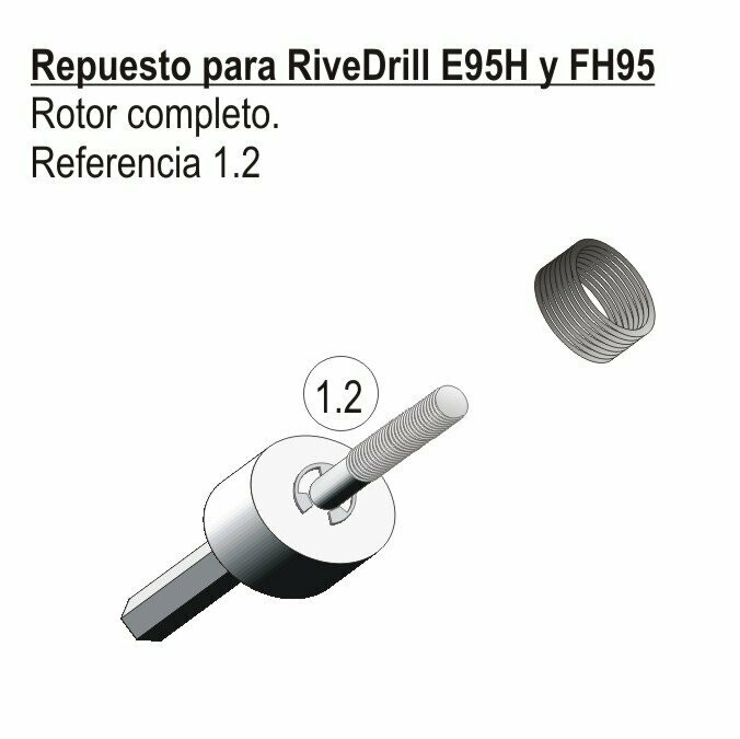 Repuesto rotor RiveDrill E95H y FH95